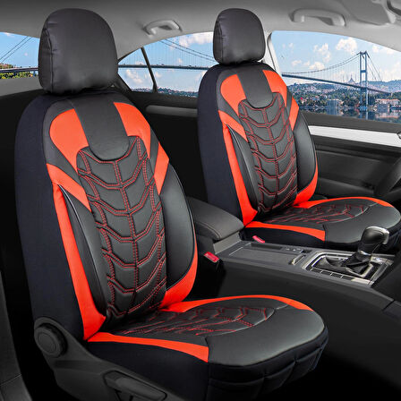 
Hyundai İ30 Yeni Lüx Deri Oto Koltuk Kılıfı Ön Arka Takım Classy Serisi SİYAH KIRMIZI