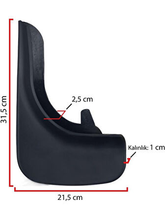 Ford Connect Paçalık Tozluk Çamurluk Ön Arka Takım Siyah 4'lü