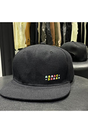 Pacman Desenli Snapback Şapka