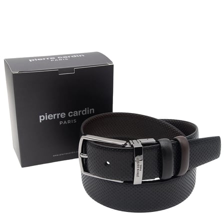 Pierre Cardin Siyah-Kahve Çift Taraflı Deri Kemer PC-CİFT04SK3