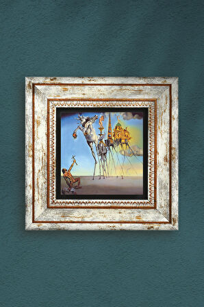 Salvador Dalí Aziz Antonius'un Baştan Çıkarılışı Taş Duvar Tablosu Çerçeveli Duvar Dekoru Wall Art
