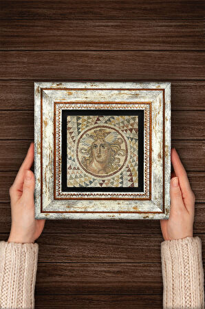 Mozaik Serisi Taş Duvar Tablosu Çerçeveli Duvar Dekoru Wall Art