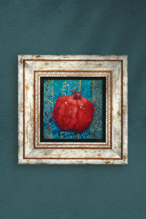 Nar Taş Duvar Tablosu Çerçeveli Duvar Dekoru Wall Art