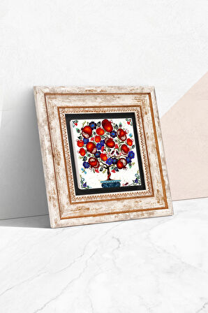 Nar Ağacı Taş Duvar Tablosu Çerçeveli Duvar Dekoru Wall Art