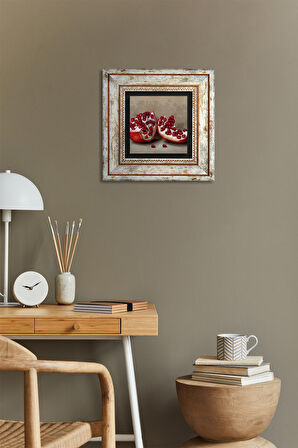 Nar Taş Duvar Tablosu Çerçeveli Duvar Dekoru Wall Art