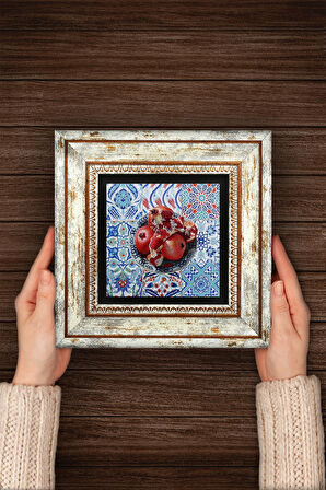 Nar Taş Duvar Tablosu Çerçeveli Duvar Dekoru Wall Art