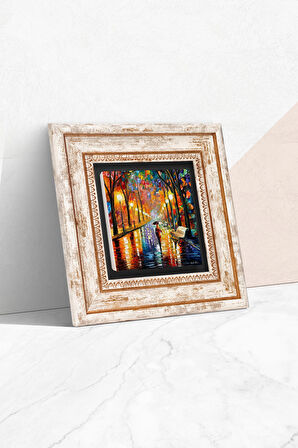 Fenerler Tablosu Taş Duvar Tablosu Çerçeveli Duvar Dekoru Wall Art