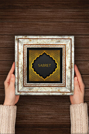 Sabret Taş Duvar Tablosu Çerçeveli Duvar Dekoru Wall Art