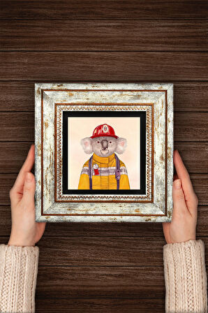 Koala Taş Duvar Tablosu Çerçeveli Duvar Dekoru Wall Art