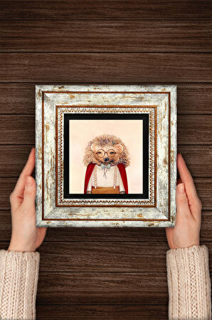 Kirpi Taş Duvar Tablosu Çerçeveli Duvar Dekoru Wall Art