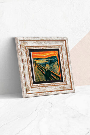 Çığlık Tablosu Taş Duvar Tablosu Çerçeveli Duvar Dekoru Wall Art