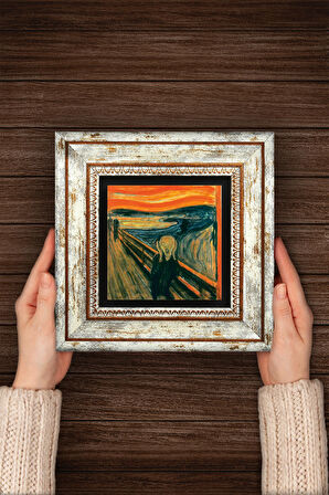 Çığlık Tablosu Taş Duvar Tablosu Çerçeveli Duvar Dekoru Wall Art