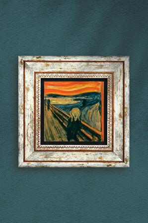 Çığlık Tablosu Taş Duvar Tablosu Çerçeveli Duvar Dekoru Wall Art