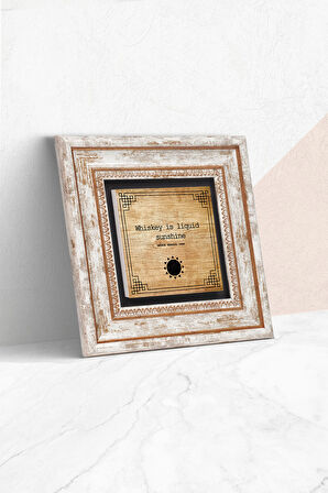 Viski Taş Duvar Tablosu Çerçeveli Duvar Dekoru Wall Art