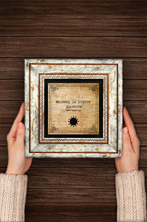 Viski Taş Duvar Tablosu Çerçeveli Duvar Dekoru Wall Art