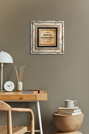Viski Taş Duvar Tablosu Çerçeveli Duvar Dekoru Wall Art