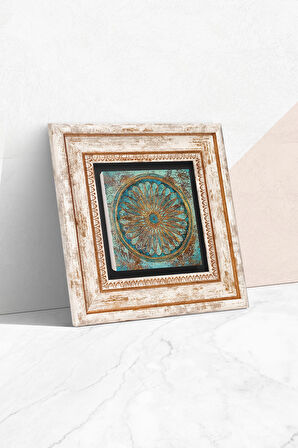 Yaşam Çiçeği Taş Duvar Tablosu Çerçeveli Duvar Dekoru Wall Art