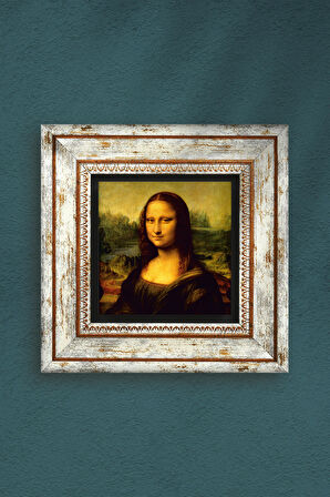 Leonardo da Vinci Mona Lisa Taş Duvar Tablosu Çerçeveli Duvar Dekoru Wall Art
