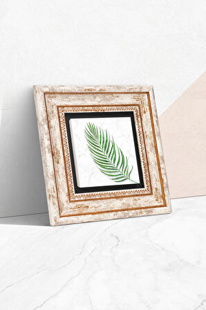 Yaprak Taş Duvar Tablosu Çerçeveli Duvar Dekoru Wall Art