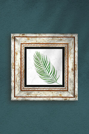 Yaprak Taş Duvar Tablosu Çerçeveli Duvar Dekoru Wall Art