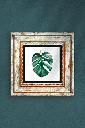 Yaprak Taş Duvar Tablosu Çerçeveli Duvar Dekoru Wall Art