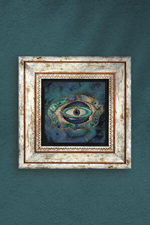 Nazar Taş Duvar Tablosu Çerçeveli Duvar Dekoru Wall Art