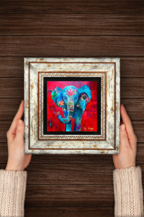 Fil Taş Duvar Tablosu Çerçeveli Duvar Dekoru Wall Art