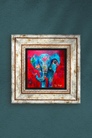 Fil Taş Duvar Tablosu Çerçeveli Duvar Dekoru Wall Art