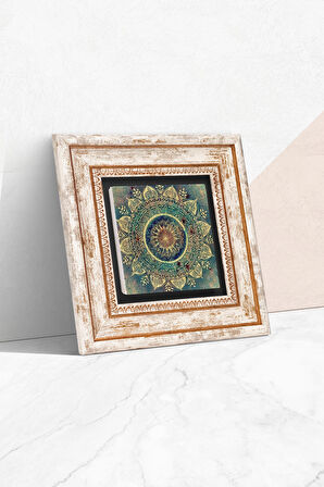 Mandala Taş Duvar Tablosu Çerçeveli Duvar Dekoru Wall Art
