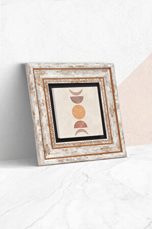 Minimalist Soyut Taş Duvar Tablosu Çerçeveli Duvar Dekoru Wall Art