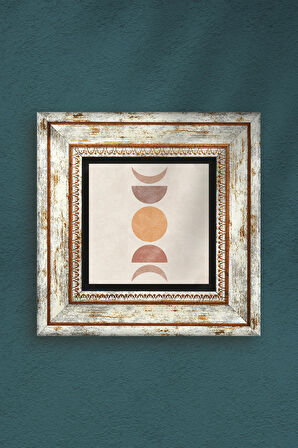 Minimalist Soyut Taş Duvar Tablosu Çerçeveli Duvar Dekoru Wall Art