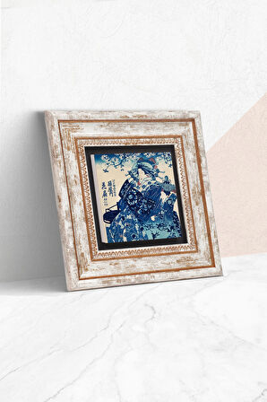 Japon Sanatı Taş Duvar Tablosu Çerçeveli Duvar Dekoru Wall Art