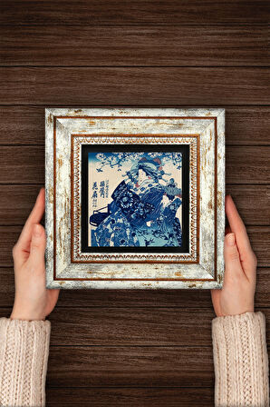 Japon Sanatı Taş Duvar Tablosu Çerçeveli Duvar Dekoru Wall Art