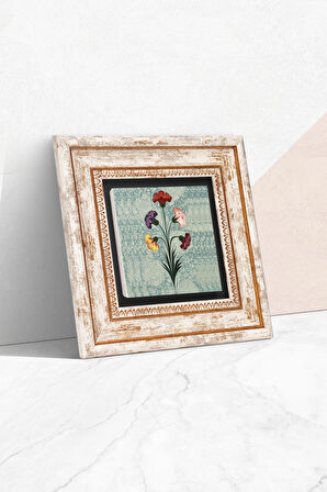 Ebru Sanatı Taş Duvar Tablosu Çerçeveli Duvar Dekoru Wall Art