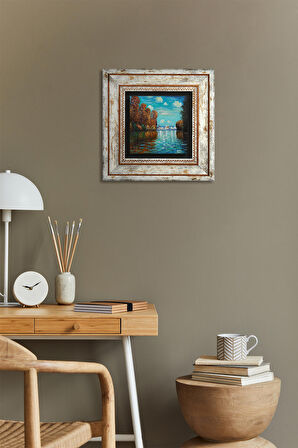 Claude Monet Sonbahar Taş Duvar Tablosu Çerçeveli Duvar Dekoru Wall Art