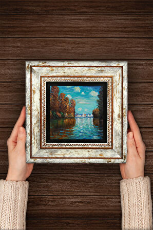 Claude Monet Sonbahar Taş Duvar Tablosu Çerçeveli Duvar Dekoru Wall Art