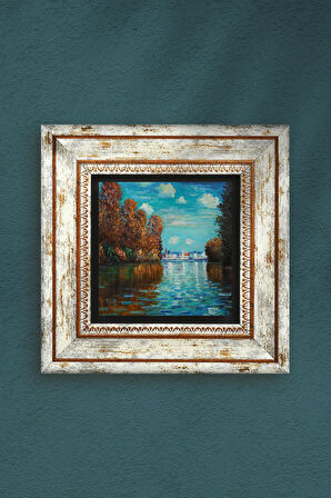 Claude Monet Sonbahar Taş Duvar Tablosu Çerçeveli Duvar Dekoru Wall Art