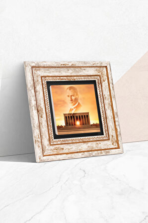 Atatürk Anıtkabir Taş Duvar Tablosu Çerçeveli Duvar Dekoru Wall Art