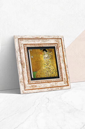 Gustav Klimt Adele Bloch-Bauer'in Portresi Taş Duvar Tablosu Çerçeveli Duvar Dekoru Wall Art