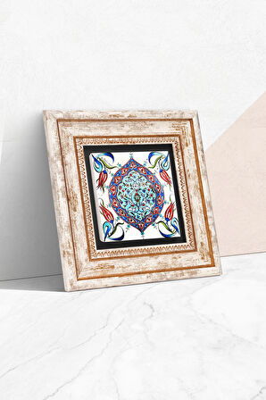Çini Sanatı Taş Duvar Tablosu Çerçeveli Duvar Dekoru Wall Art