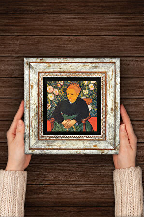 Van Gogh La Berceuse Taş Duvar Tablosu Çerçeveli Duvar Dekoru Wall Art