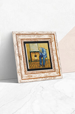 Van Gogh Sonsuzluğun Eşiğinde Taş Duvar Tablosu Çerçeveli Duvar Dekoru Wall Art