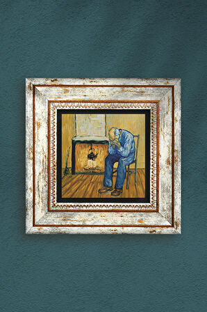 Van Gogh Sonsuzluğun Eşiğinde Taş Duvar Tablosu Çerçeveli Duvar Dekoru Wall Art