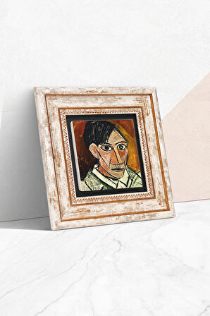 Picasso Otoportre Taş Duvar Tablosu Çerçeveli Duvar Dekoru Wall Art