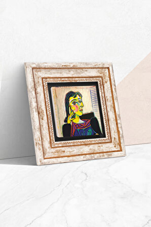 Picasso Dora Maar’ın Portresi Taş Duvar Tablosu Çerçeveli Duvar Dekoru Wall Art