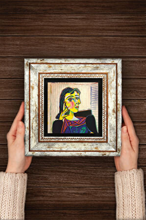 Picasso Dora Maar’ın Portresi Taş Duvar Tablosu Çerçeveli Duvar Dekoru Wall Art