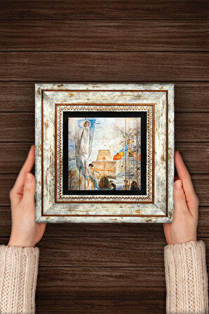 Salvador Dalí Amerika’nın Kristof Kolomb Tarafından Keşfi Taş Duvar Tablosu Çerçeveli Duvar Dekoru Wall Art