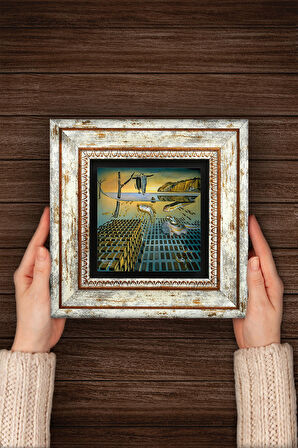 Salvador Dalí Belleğin Azmi Dağılışı Taş Duvar Tablosu Çerçeveli Duvar Dekoru Wall Art