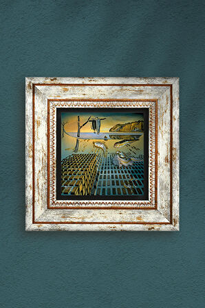 Salvador Dalí Belleğin Azmi Dağılışı Taş Duvar Tablosu Çerçeveli Duvar Dekoru Wall Art