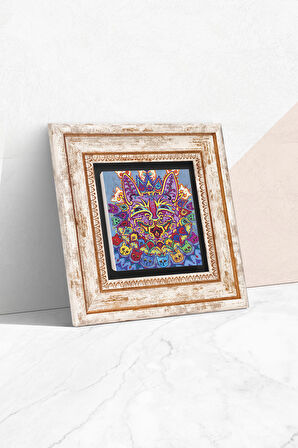 Louis Wain Kediler Taş Duvar Tablosu Çerçeveli Duvar Dekoru Wall Art